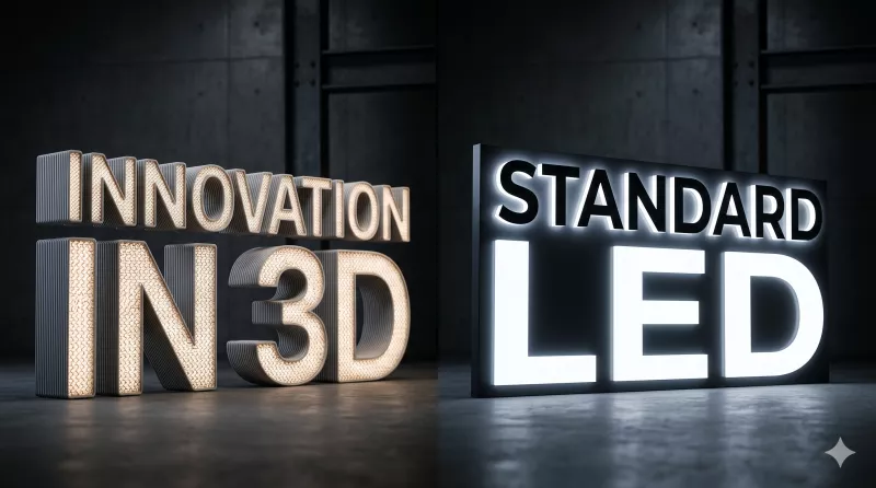 ป้ายไฟตัวอักษร 3D Print แตกต่างจากป้ายไฟทั่วไปอย่างไร?