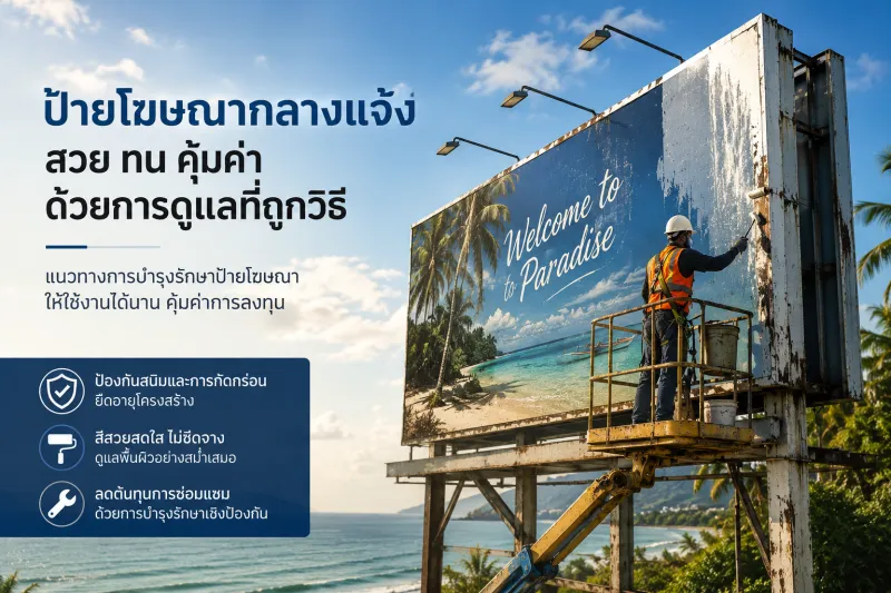 วิธีดูแลและยืดอายุการใช้งานป้ายโฆษณากลางแจ้งในพื้นที่ริมทะเลอย่างพัทยาและชลบุรี
